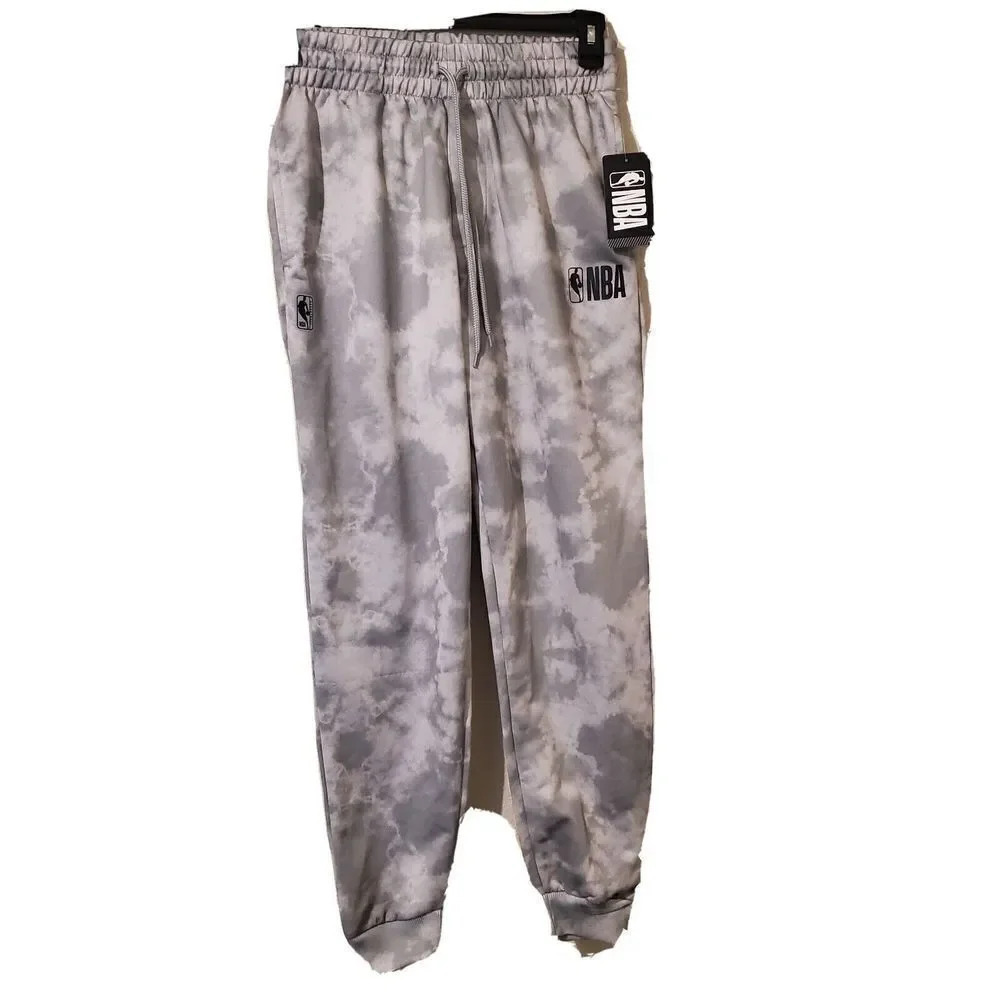 NBA Jogger Sweat Pants Mens‎ Small Light Gray Sun Bleached Tapered Joggers New
